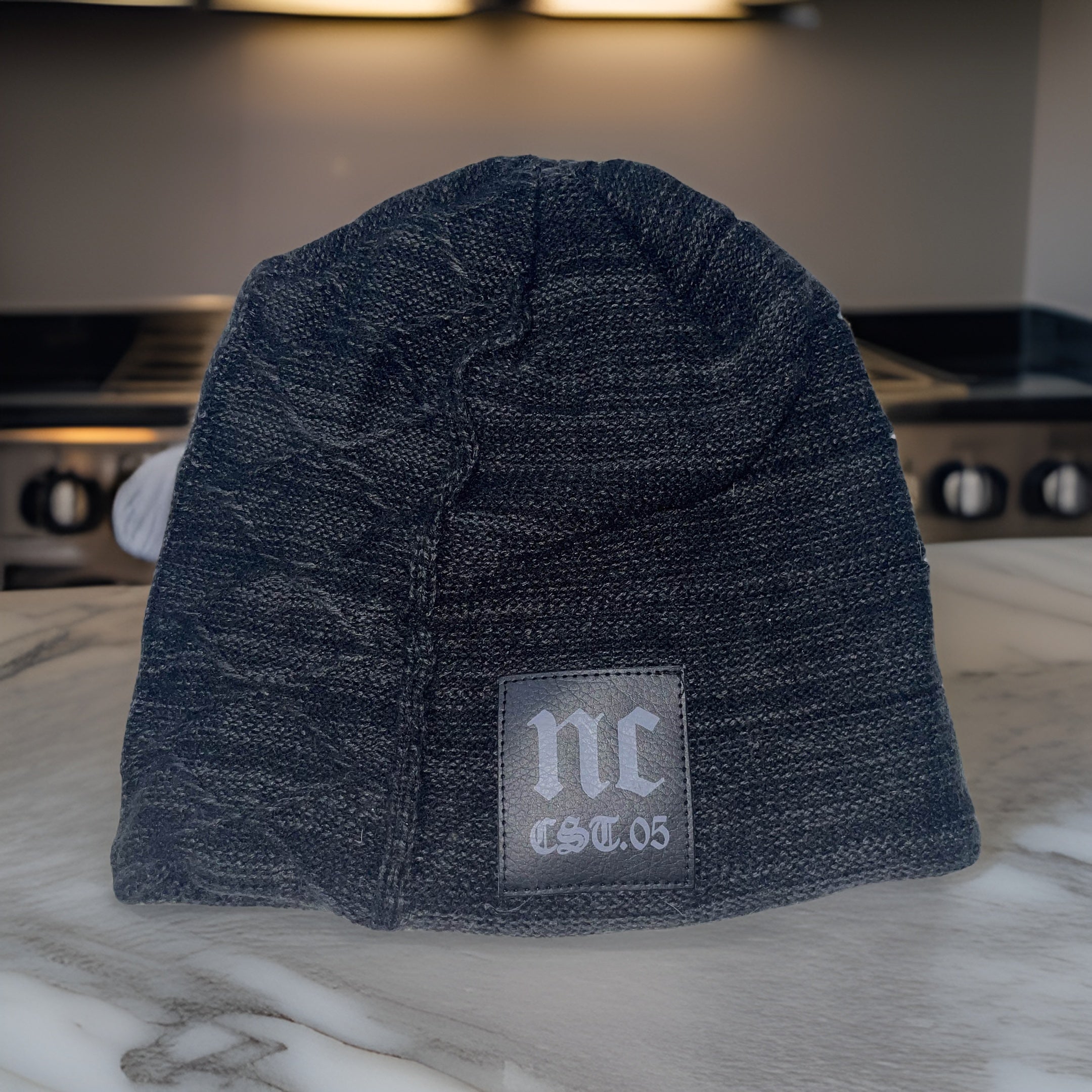 New casual winter grey bonnet beanie hat