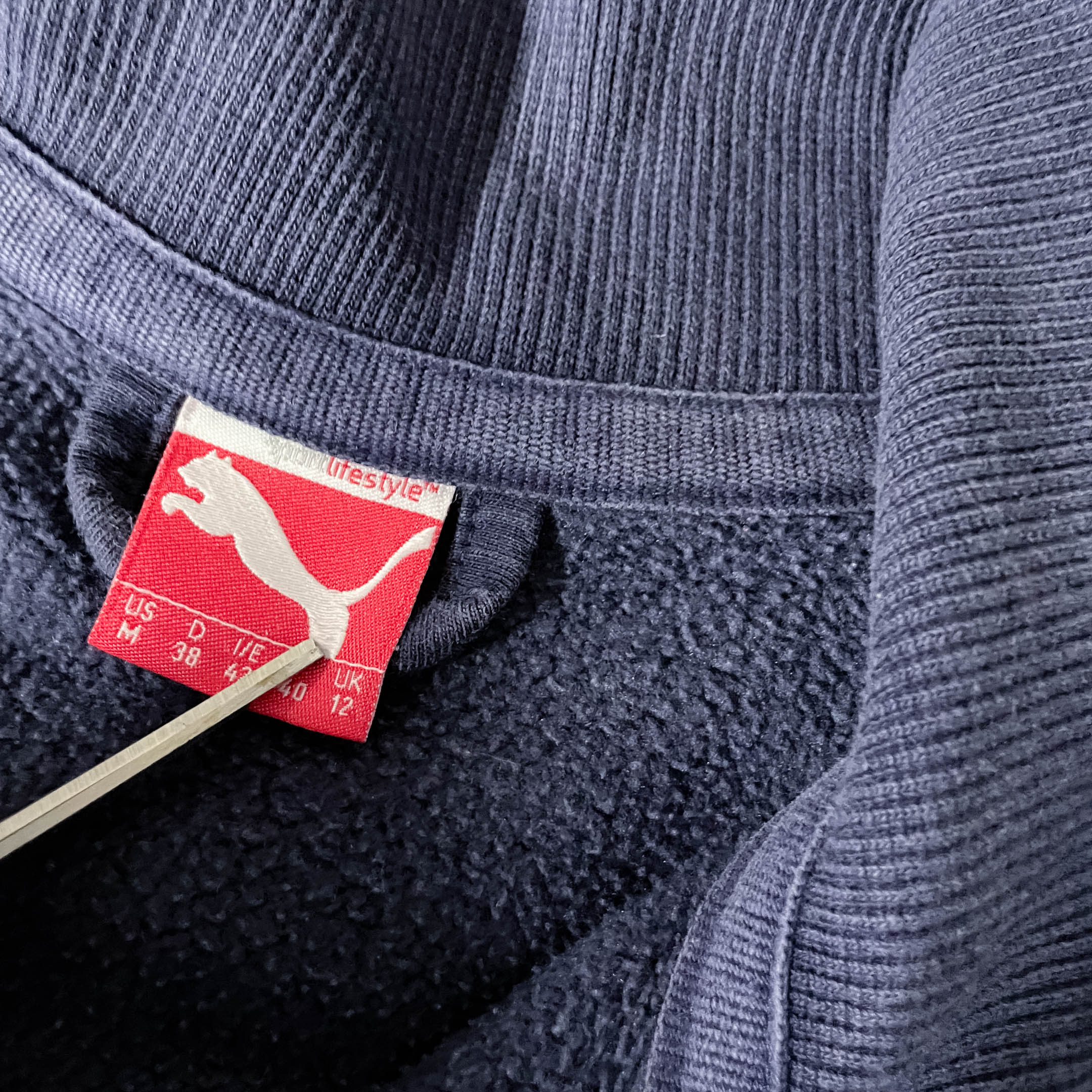 Vintage Puma Navy Full zip up medium sweatshirt jacket