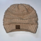 Vintage copycat CC cream knitted beanie hat