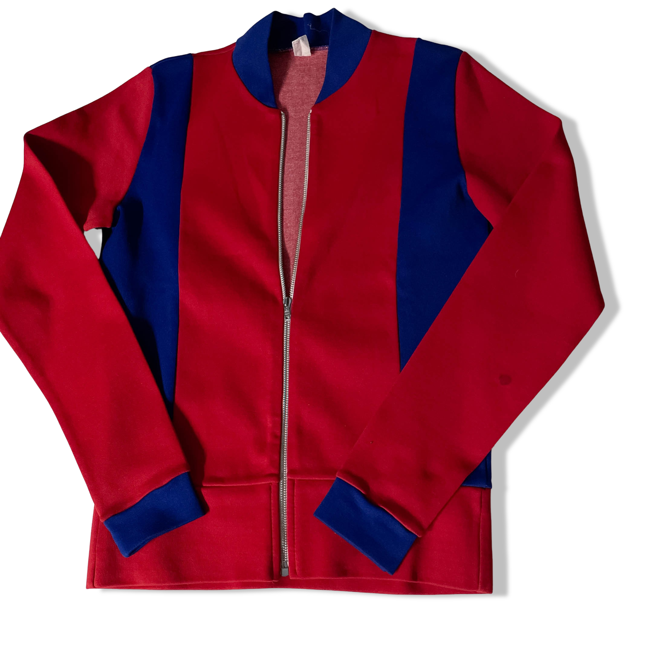Vintage Red & blue colorblock retro 90's track jacket size M