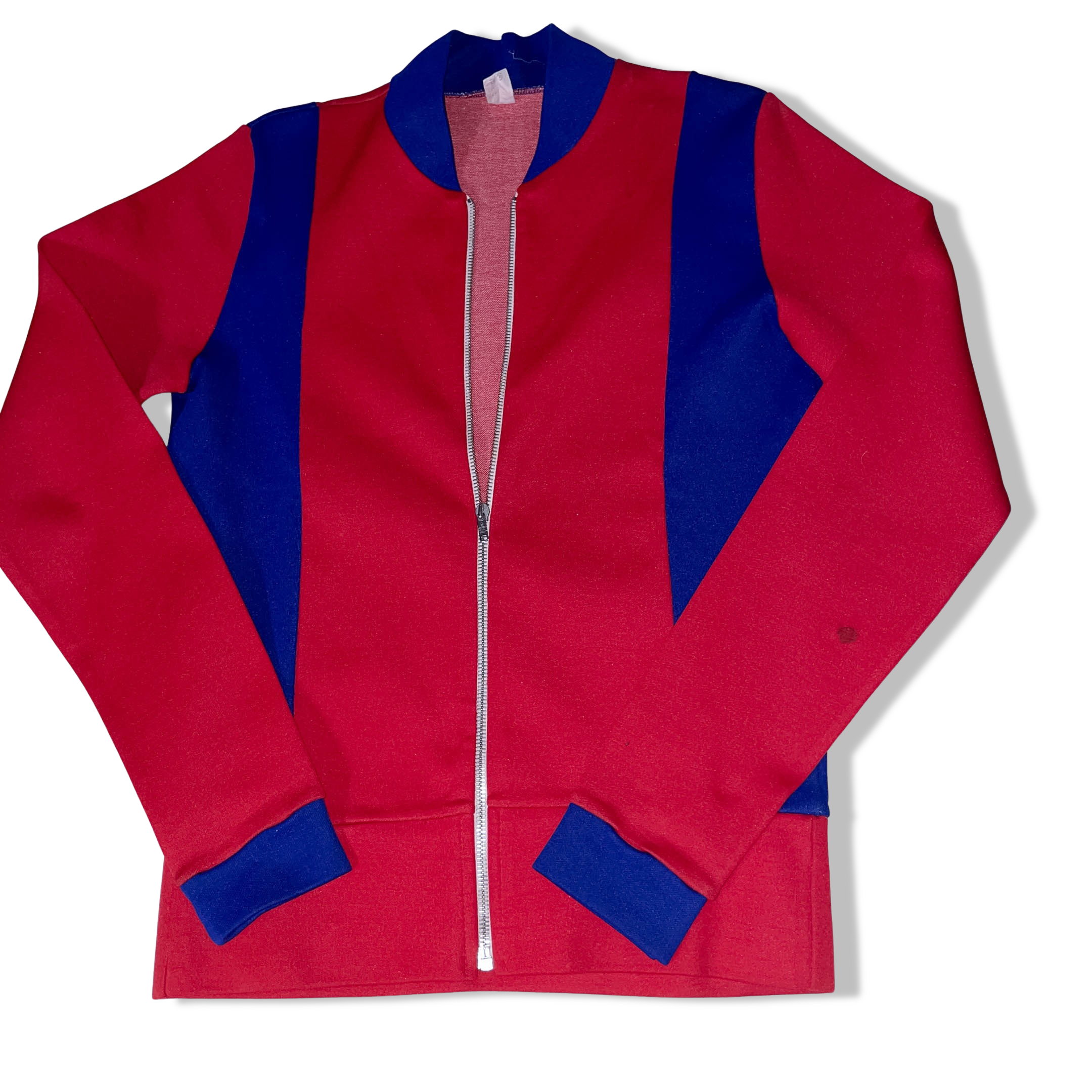 Vintage Red & blue colorblock retro 90's track jacket size M