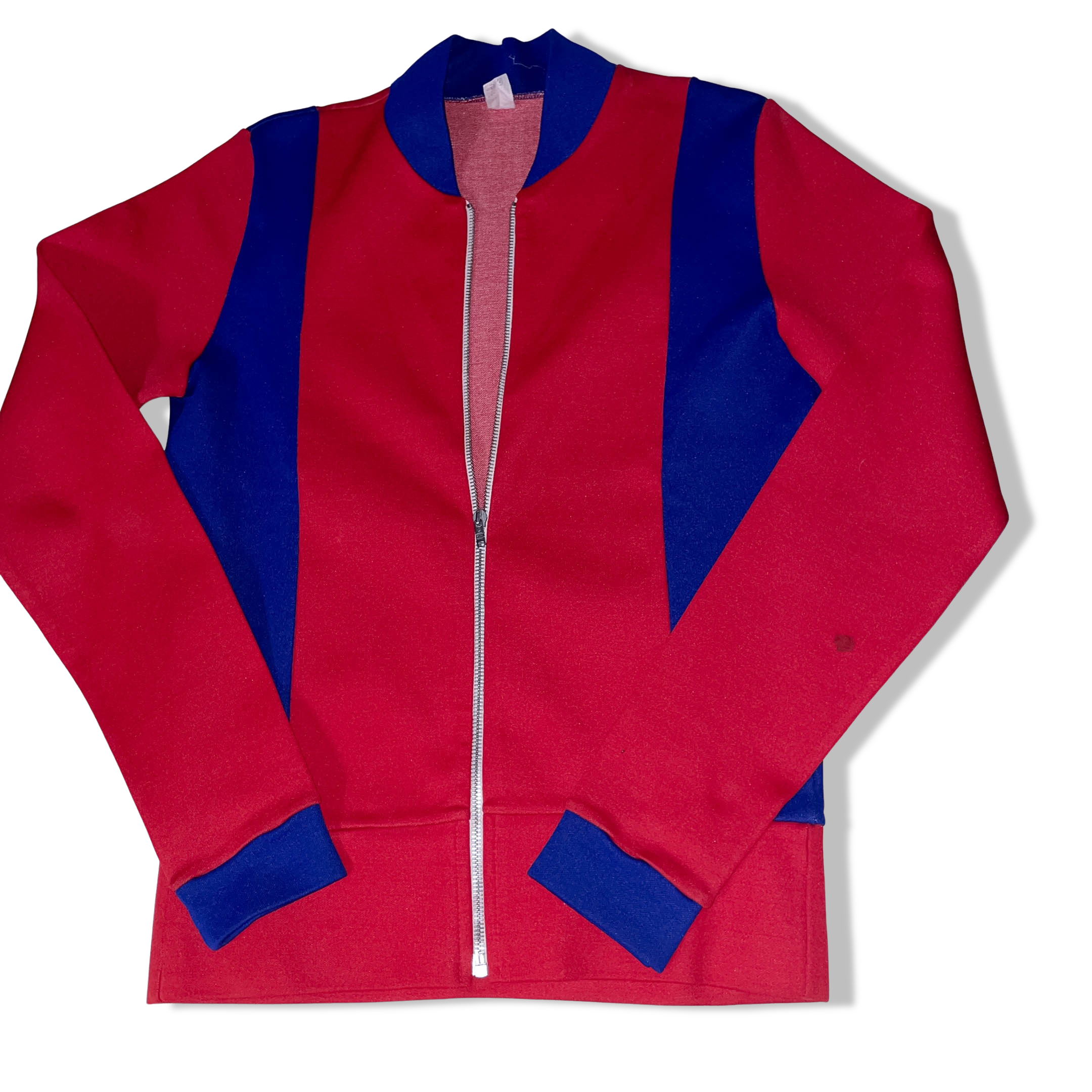 Vintage Red & blue colorblock retro 90's track jacket size M