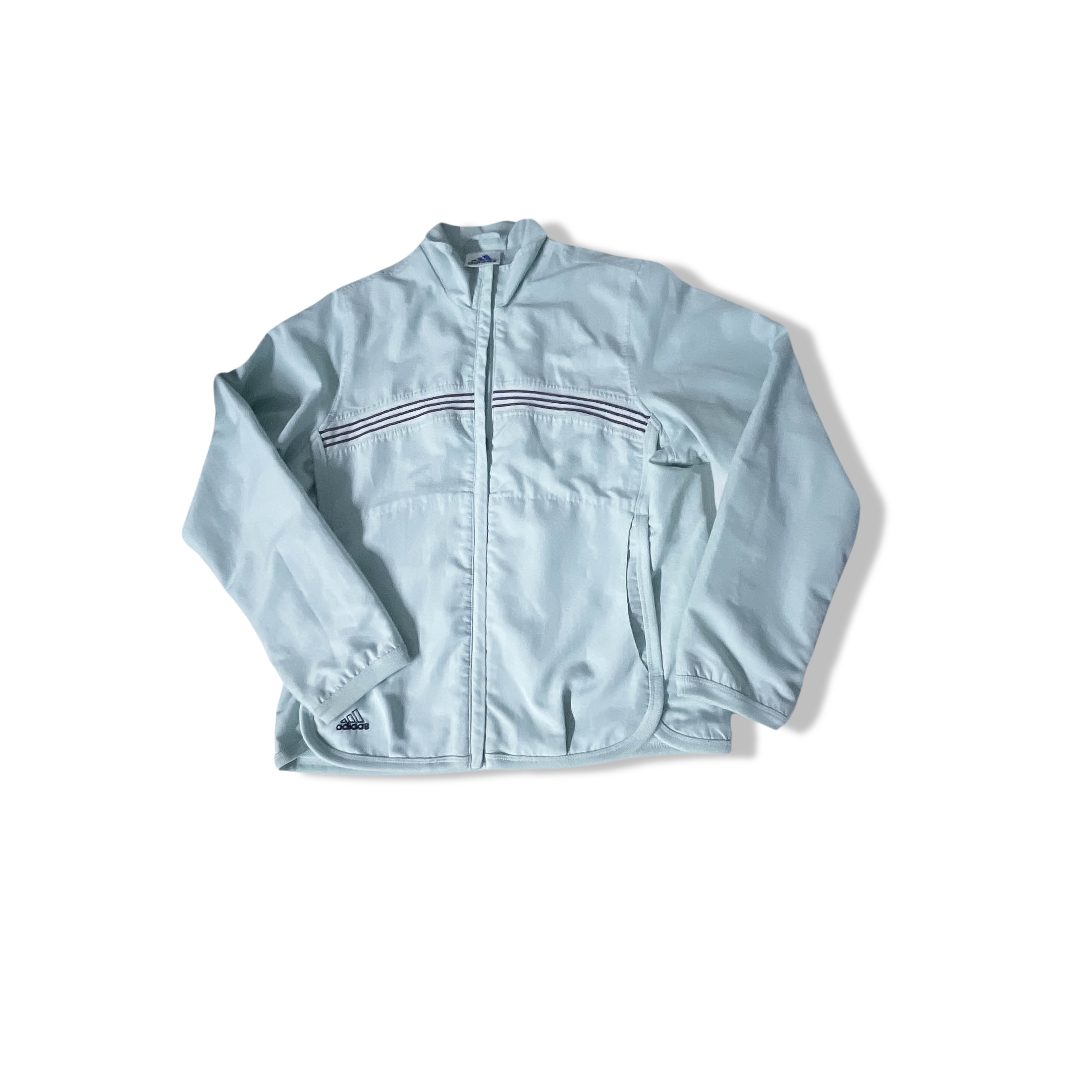 Vintage womens Adidas windbreaker mint green large track top