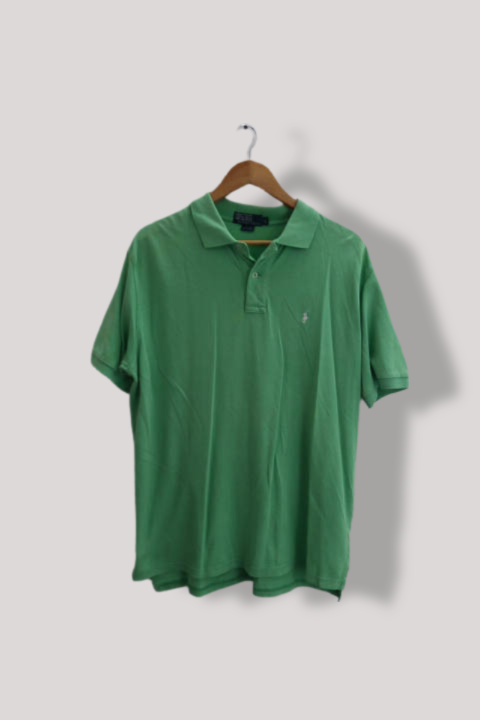 Vintage Polo Ralph Lauren Green regular fit short sleeve polo shirt XL
