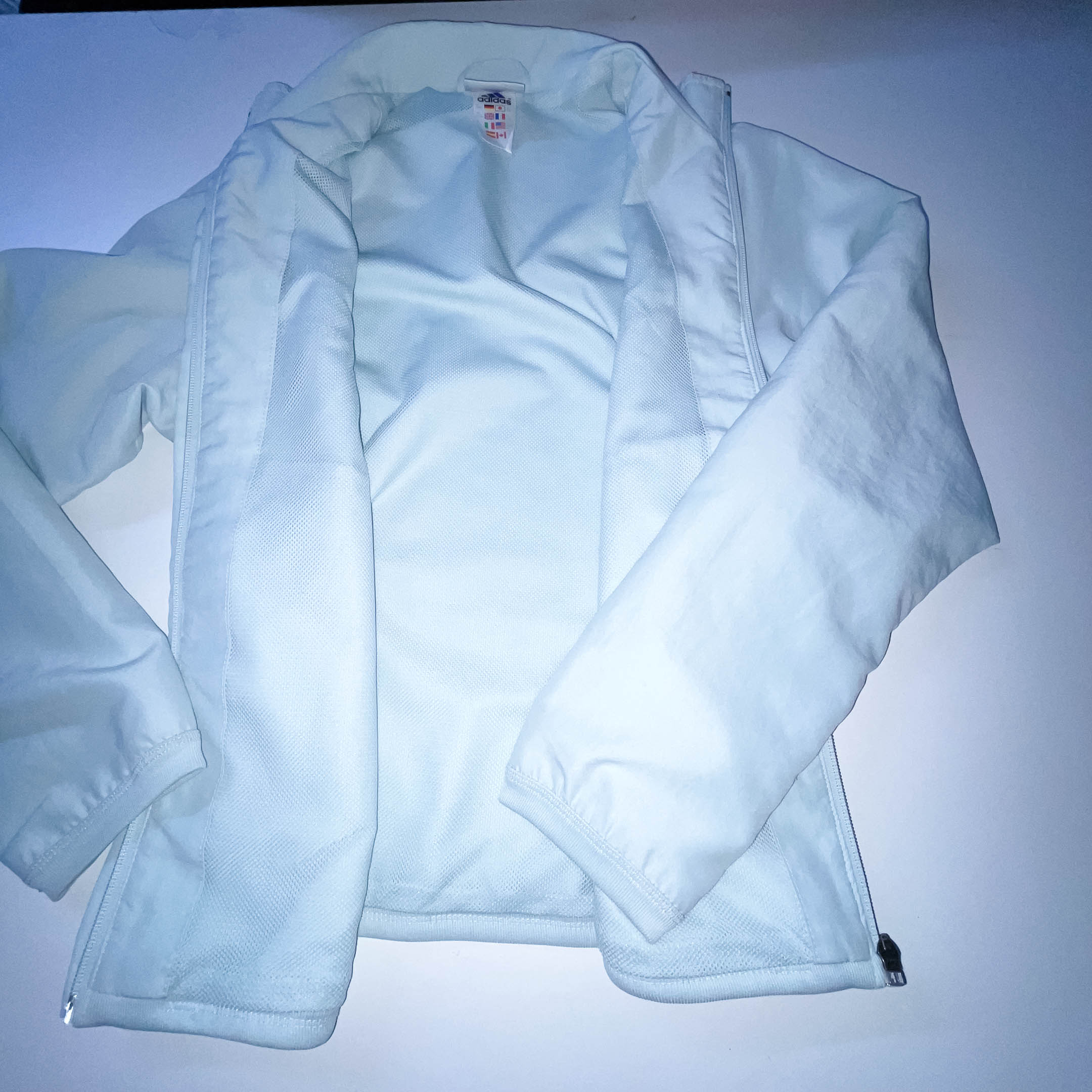 Vintage womens Adidas windbreaker mint green large track top