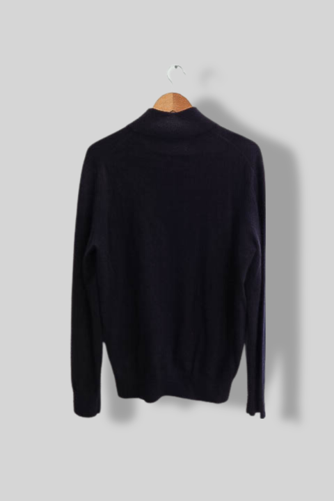 Vintage Boden Blue 1/4 high neck mens large sweater