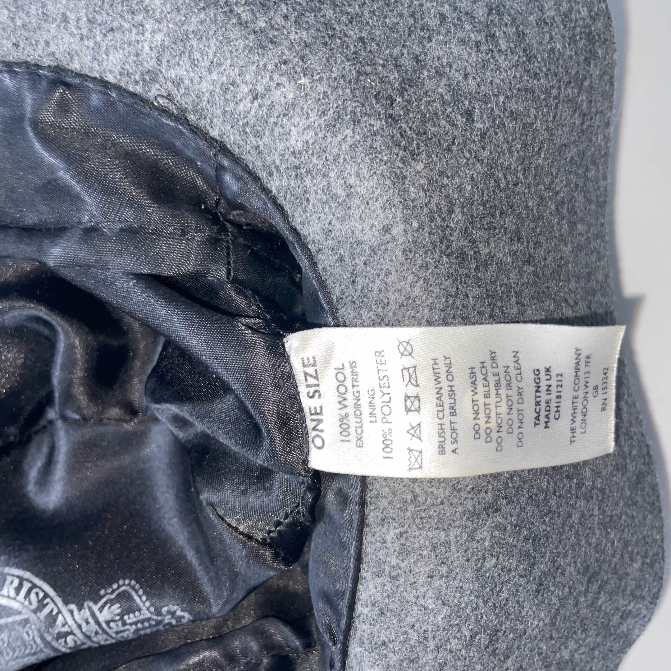 Vintage Christy London wool grey fedora hat