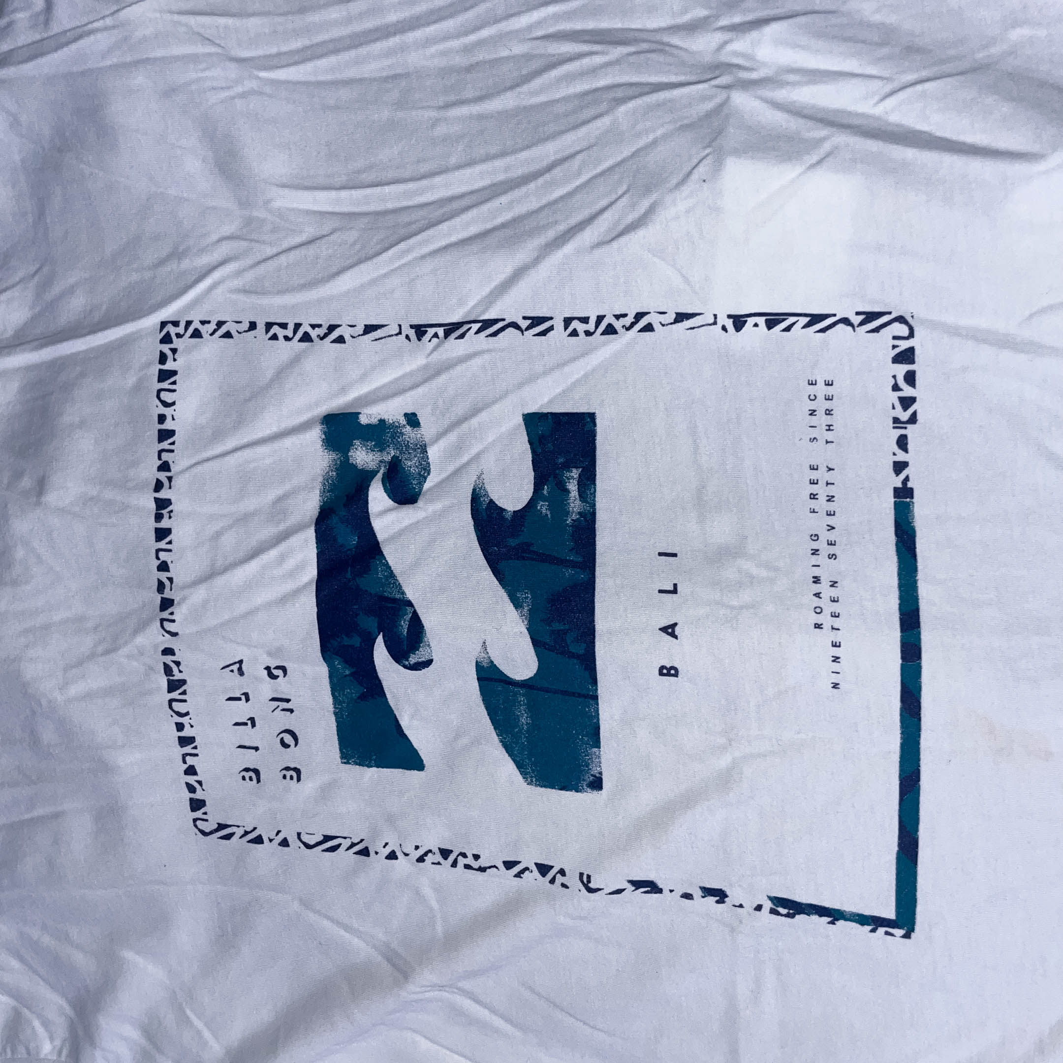 VINTAGE BILLABONG Men's Medium t-shirt Surf Skateboard Snowboard 100% Cotton White