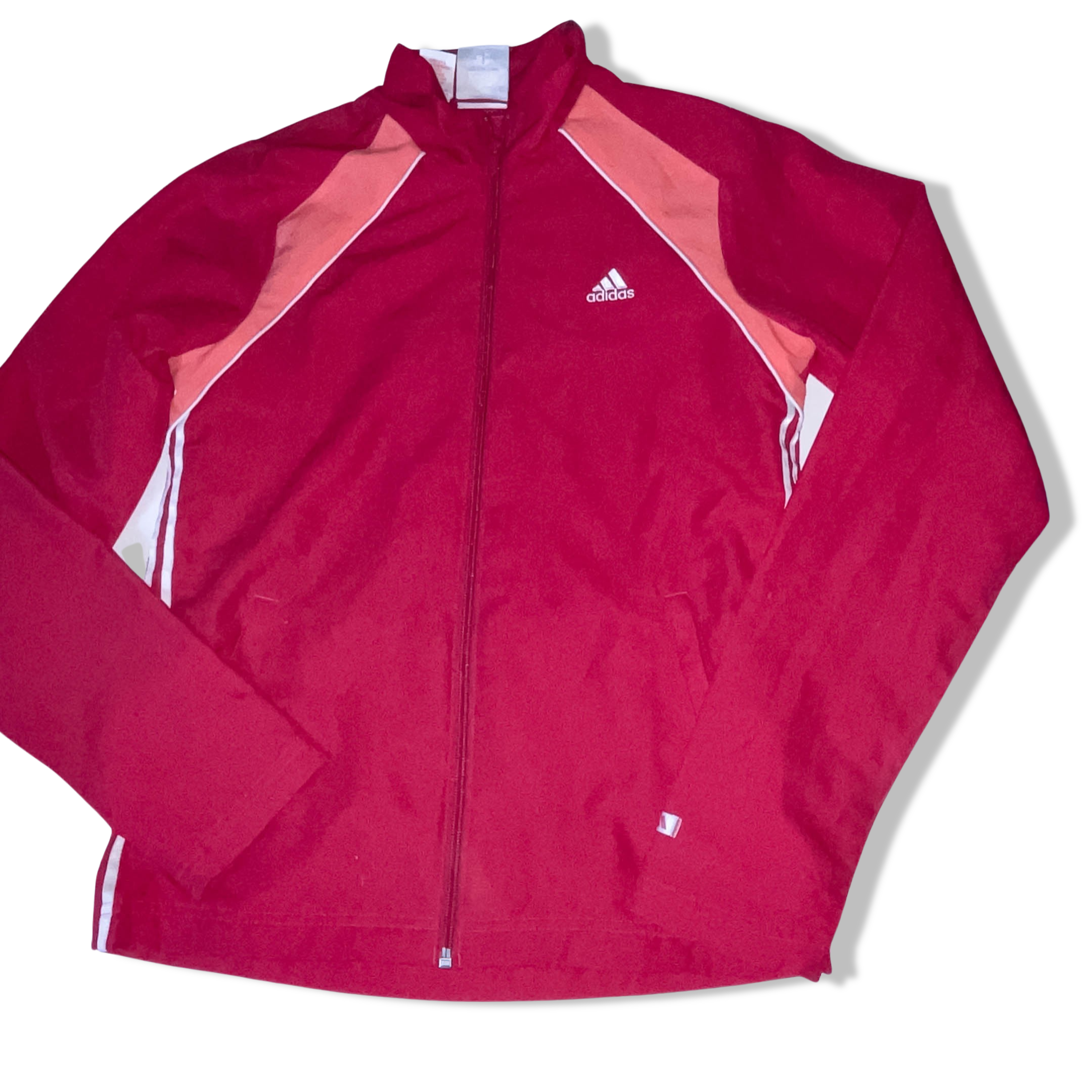 Vintage Adidas womens red full zip up sport track top size M