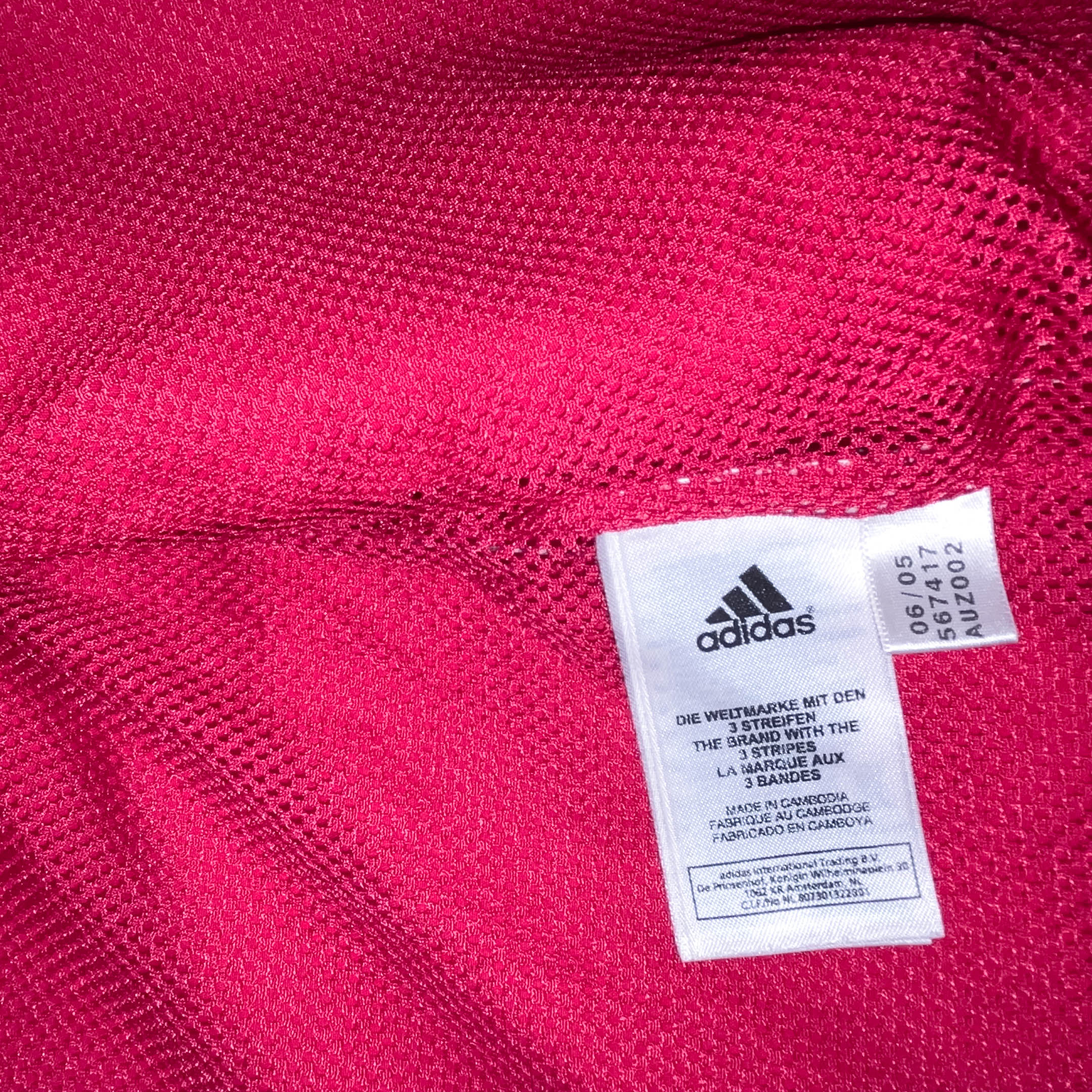 Vintage Adidas womens red full zip up sport track top size M