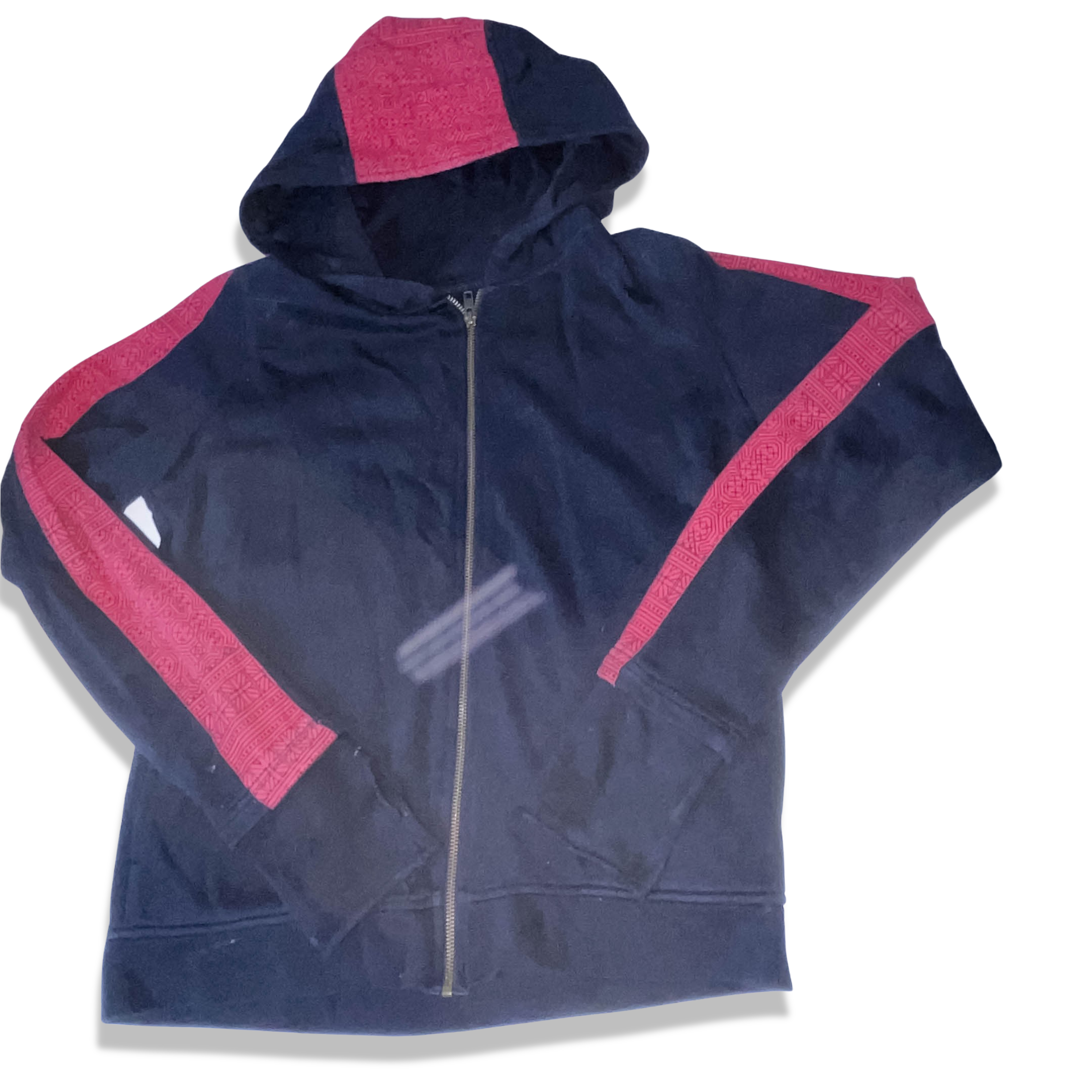 Vintage Nera black and red colorblock hoodie size s/m