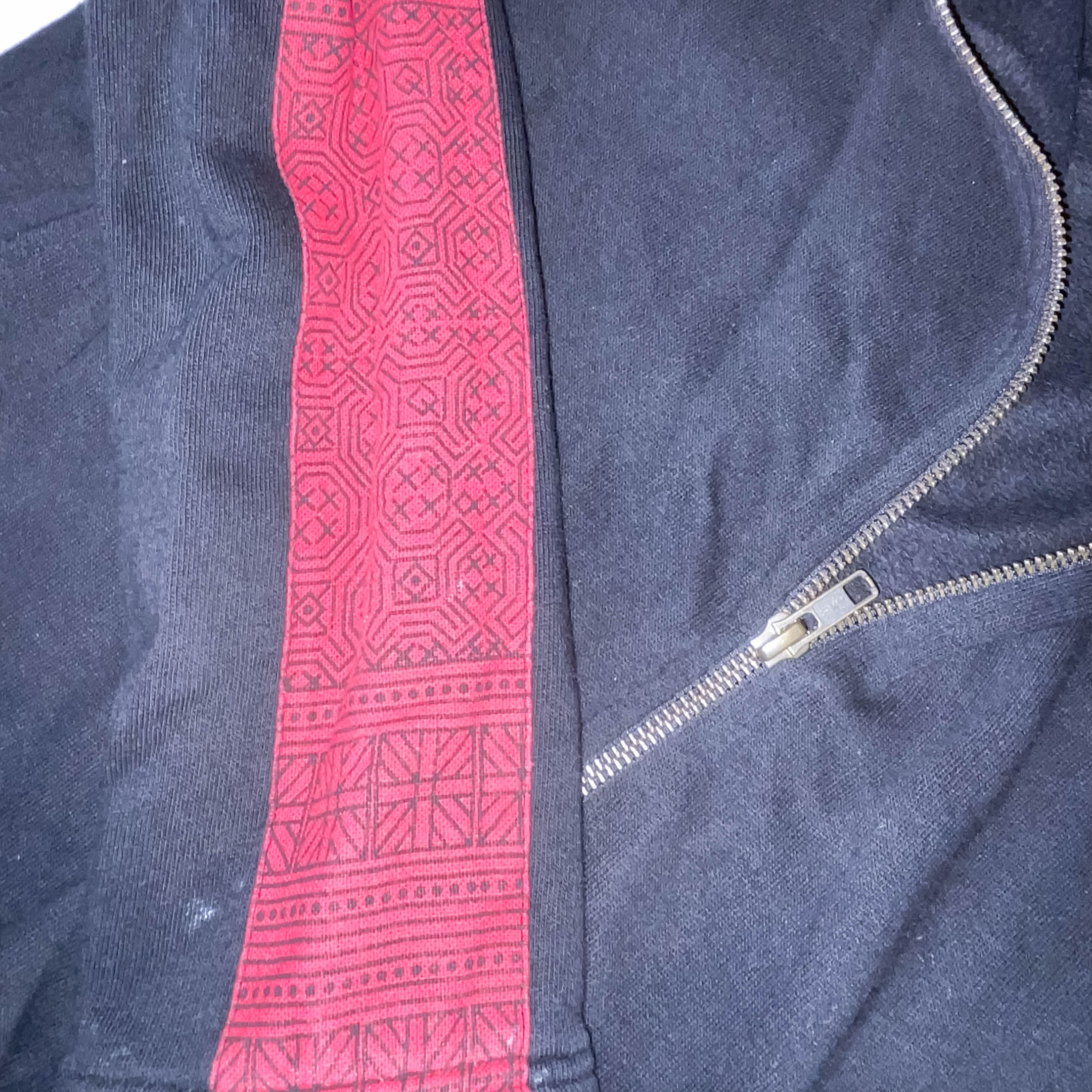 Vintage Nera black and red colorblock hoodie size s/m
