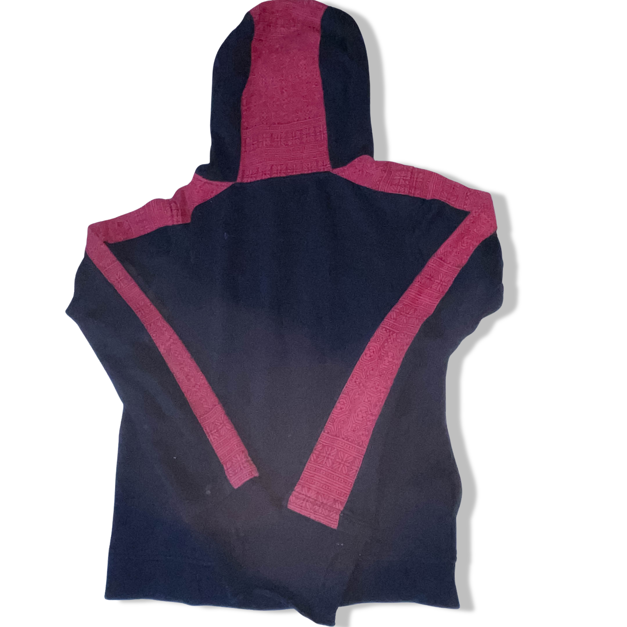 Vintage Nera black and red colorblock hoodie size s/m
