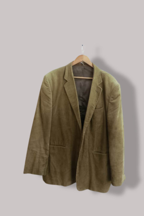 Vintage Cedarwood State mens cream corduroy regular fit blazers L