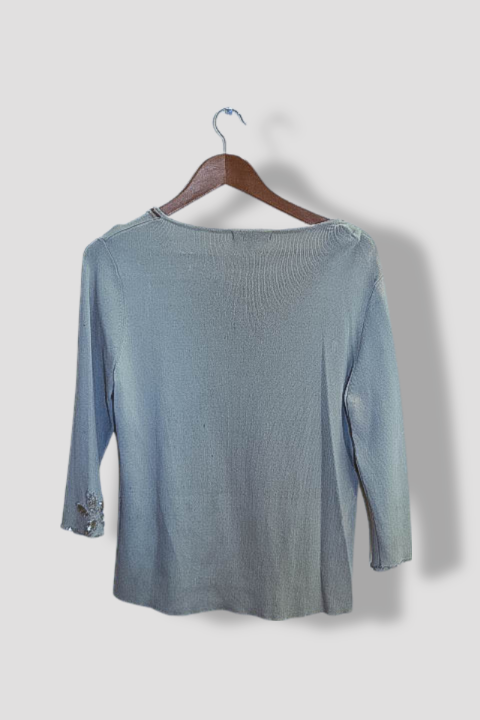 Vintage Frank Saul women cream medium blouse