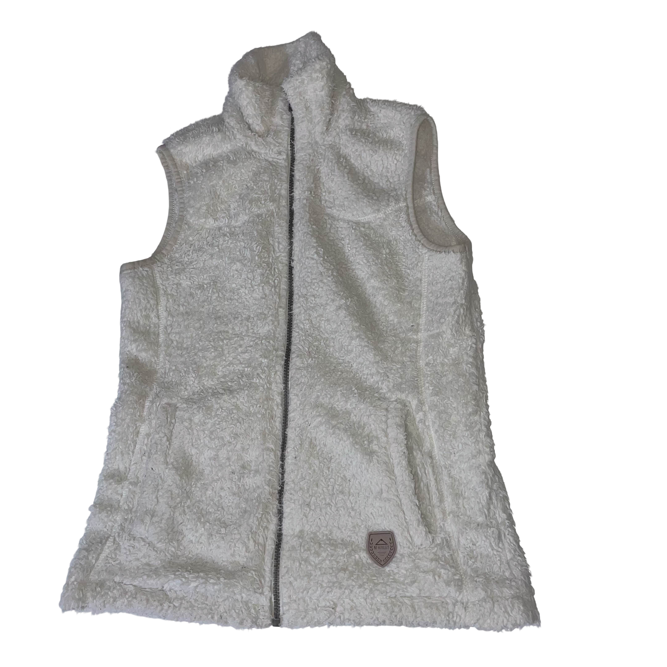 Vintage Mckinley Icebreaker fleece white sleeveless full zip jacket in XS|3717