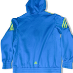 Vintage Blue Adidas predator fleece lining medium full zip up track top hoodie