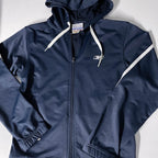 Vintage Reebok Men's Navy Blue Medium hoodie Jacket