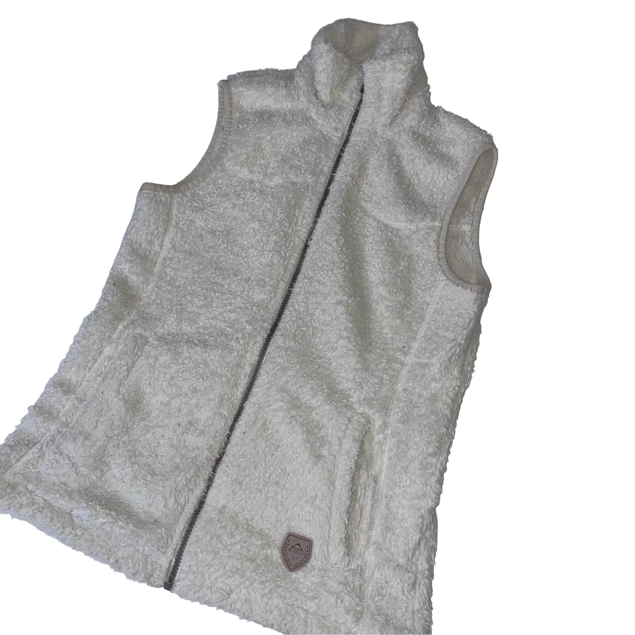 Vintage Mckinley Icebreaker fleece white sleeveless full zip jacket in XS|3717