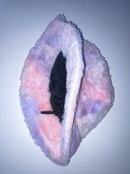 Vintage womens winter faux fur rainbow bucket hat