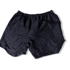 Vintage black large nylon metallic mens short