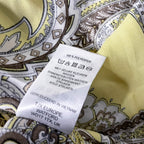 Vintage Paraphrase womens yellow abstract print midi medium dress