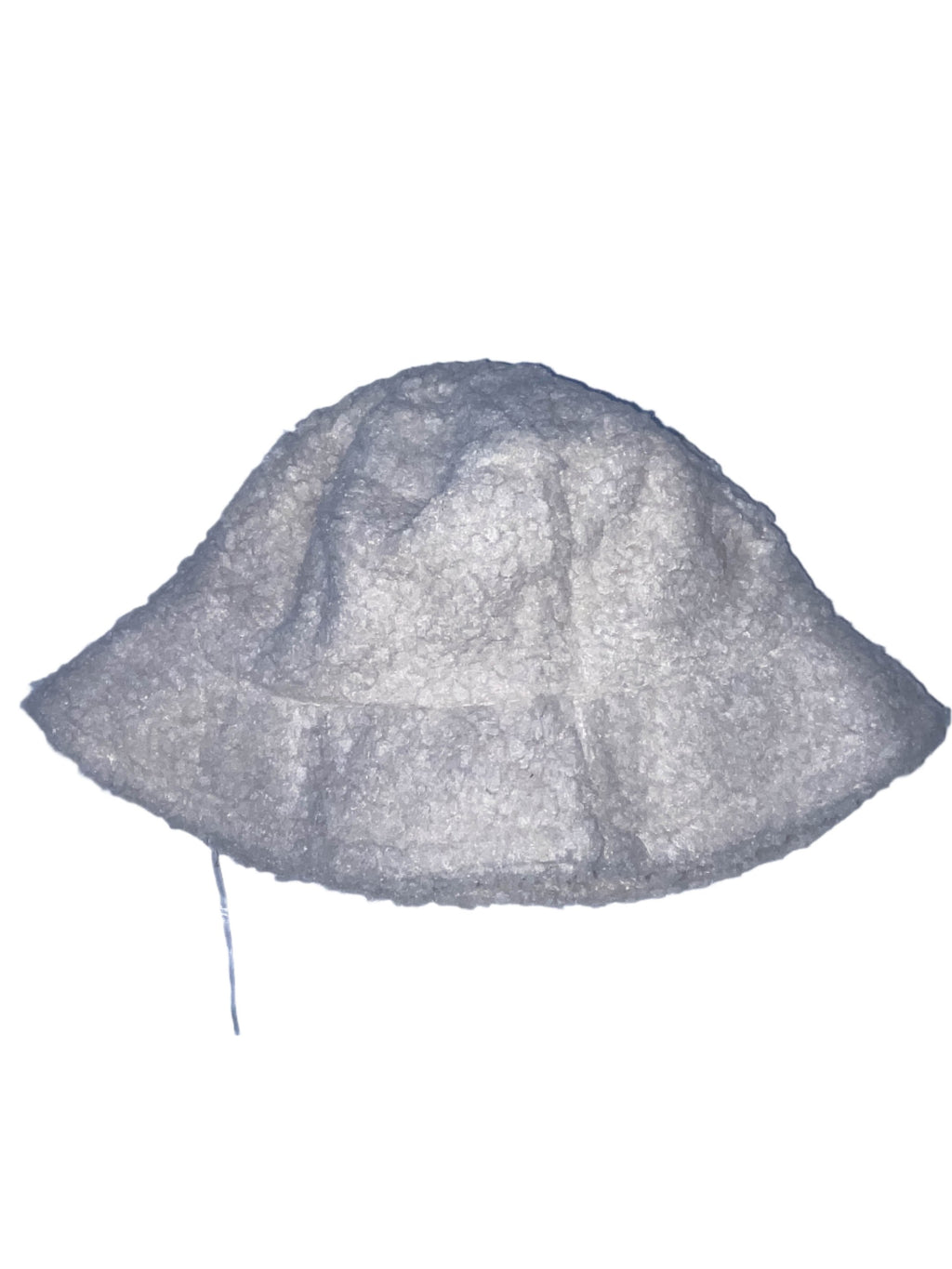 Vintage cream womens faux fur bucket hat