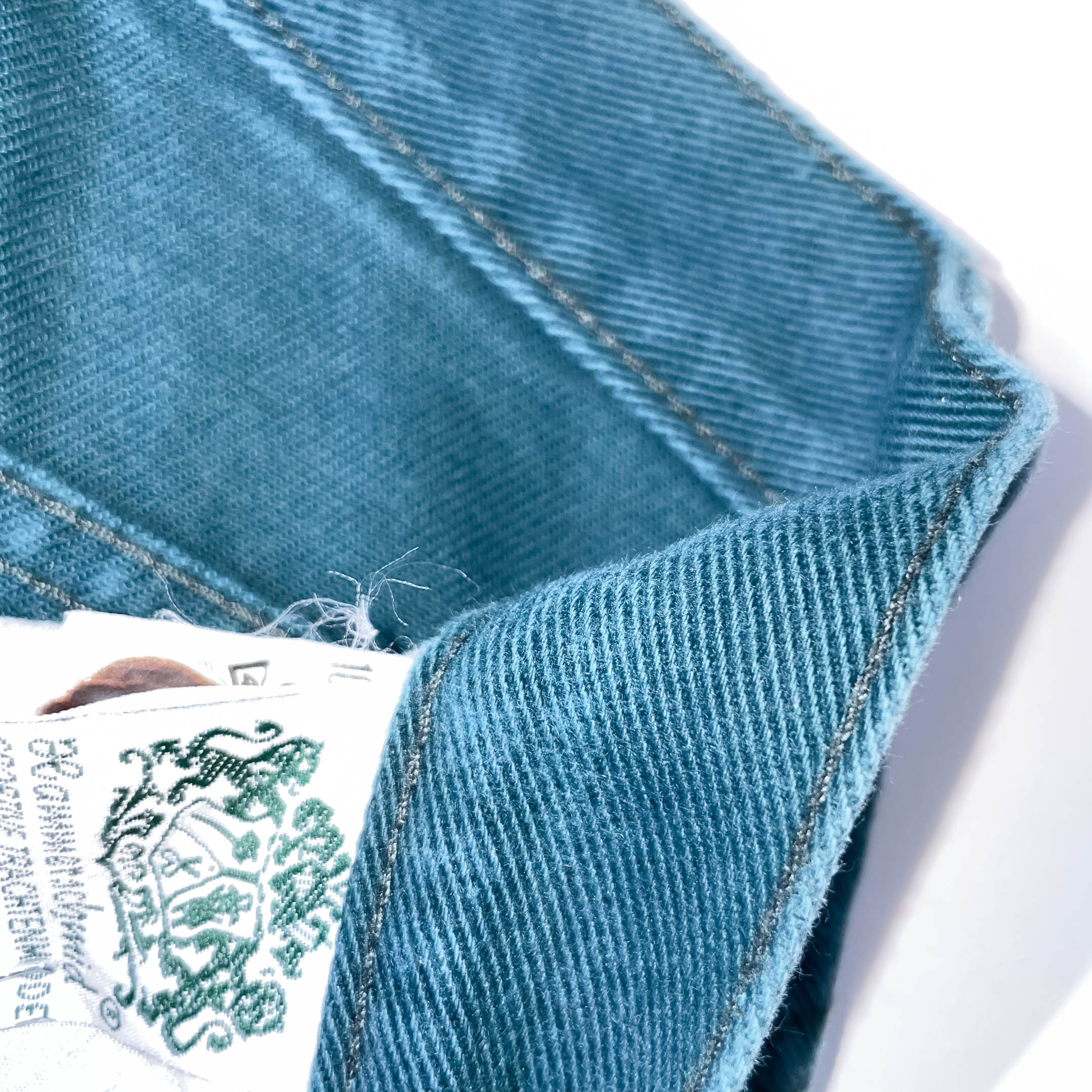 Vintage Hammerachmid dark green denim cutoff mini skirt