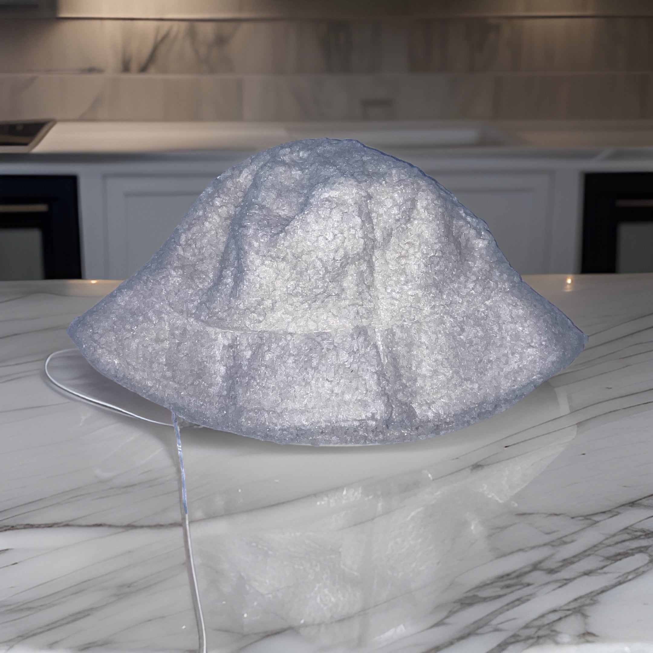 Vintage cream womens faux fur bucket hat