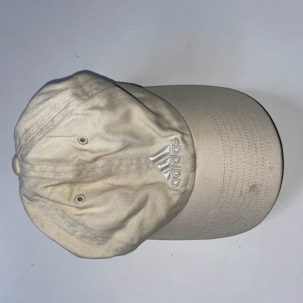 Vintage Adidas big logo cream baseball cap