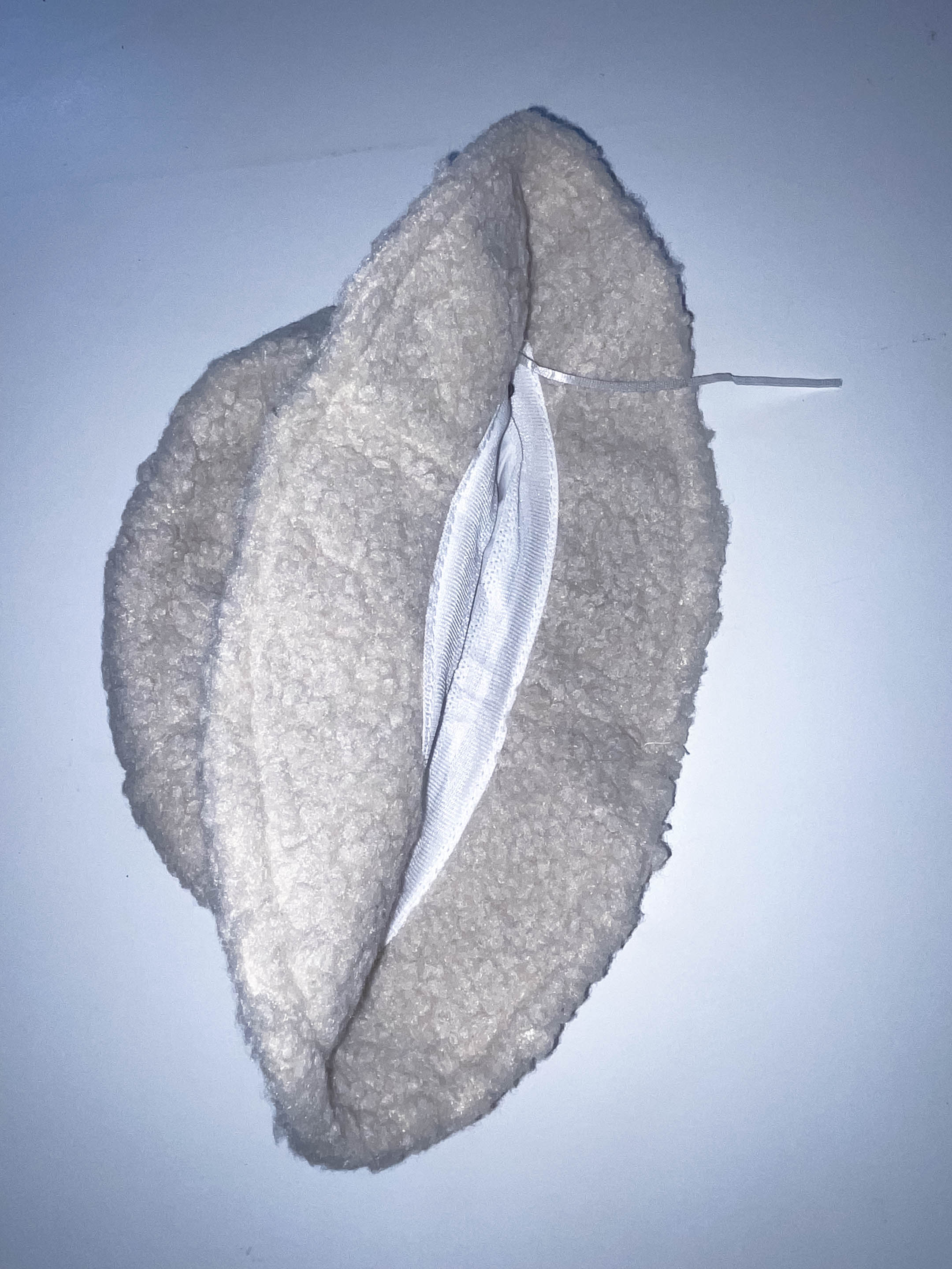 Vintage cream womens faux fur bucket hat