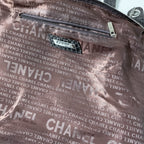 Vintage Black Chanel Snake skin womens genuine authentic handbag with prook
