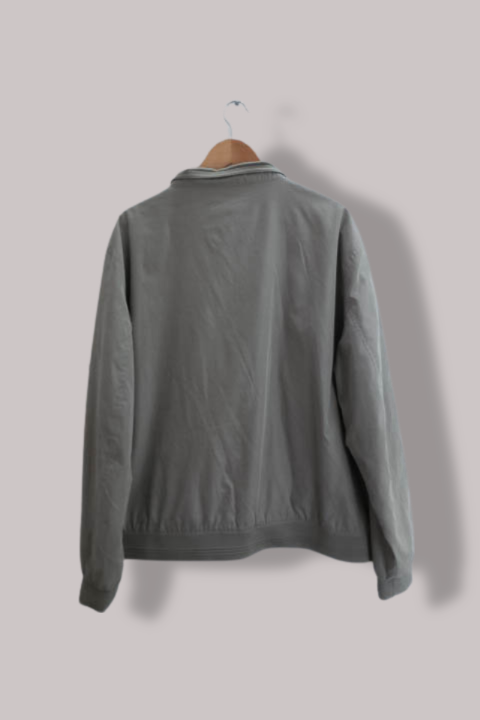 Vintage Mark & Spencer Grey high neck full zip up flannel jacket XXXL