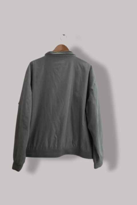 Vintage Mark & Spencer Grey high neck full zip up flannel jacket XXXL