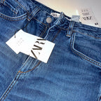 Vintage mens blue straight leg Zara jeans trouser size 36 with new tag| SKU 3704