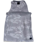 Vintage Abercrombie & Fitch grey white Camo mens small tank top