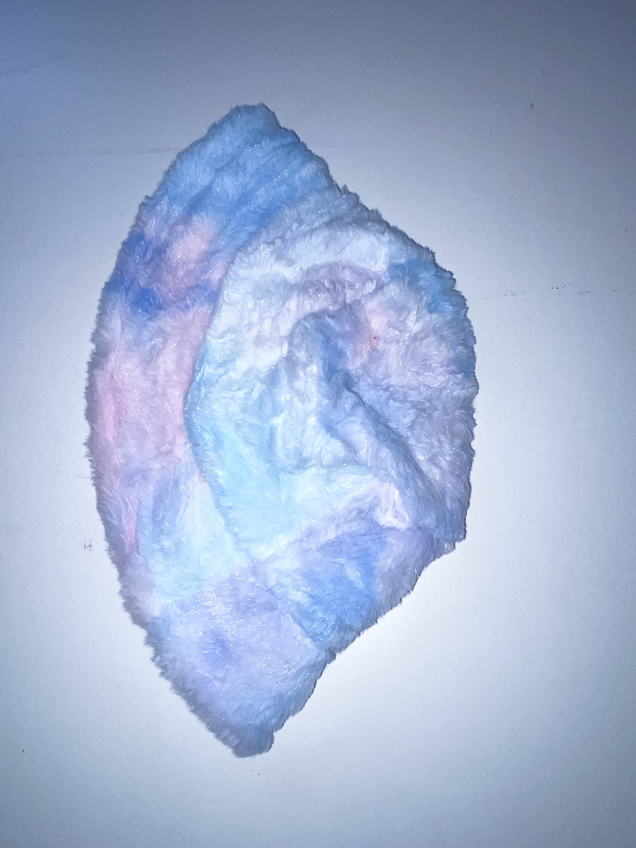 Vintage fluffy rainbow bucket hat