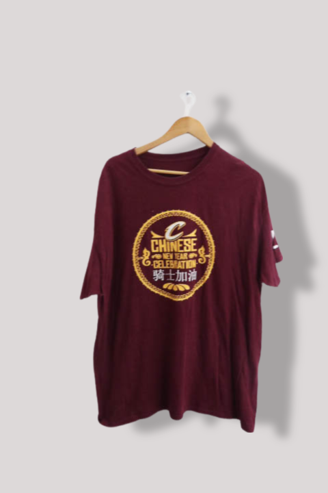 Vintage Chinese New year celebration Graphics mens wine short sleeve tees XXL