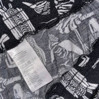 Vintage Black Animal print women's straight leg trouser| SKU 3677| L 37 W 30