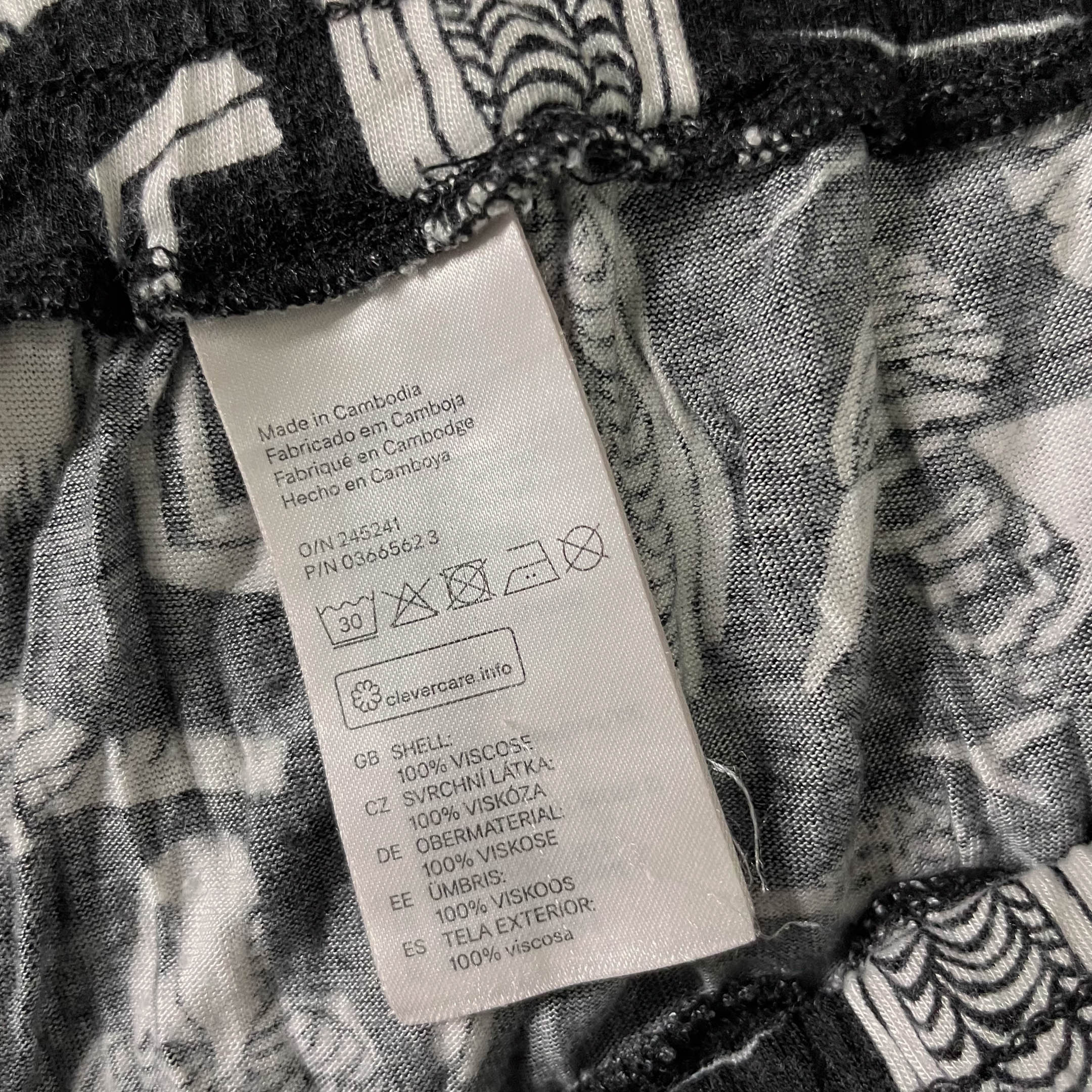 Vintage Black Animal print women's straight leg trouser| SKU 3677| L 37 W 30