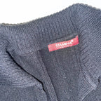 Vintage womens Stamina black knitted short sleeve dress top in M| SKU 3718