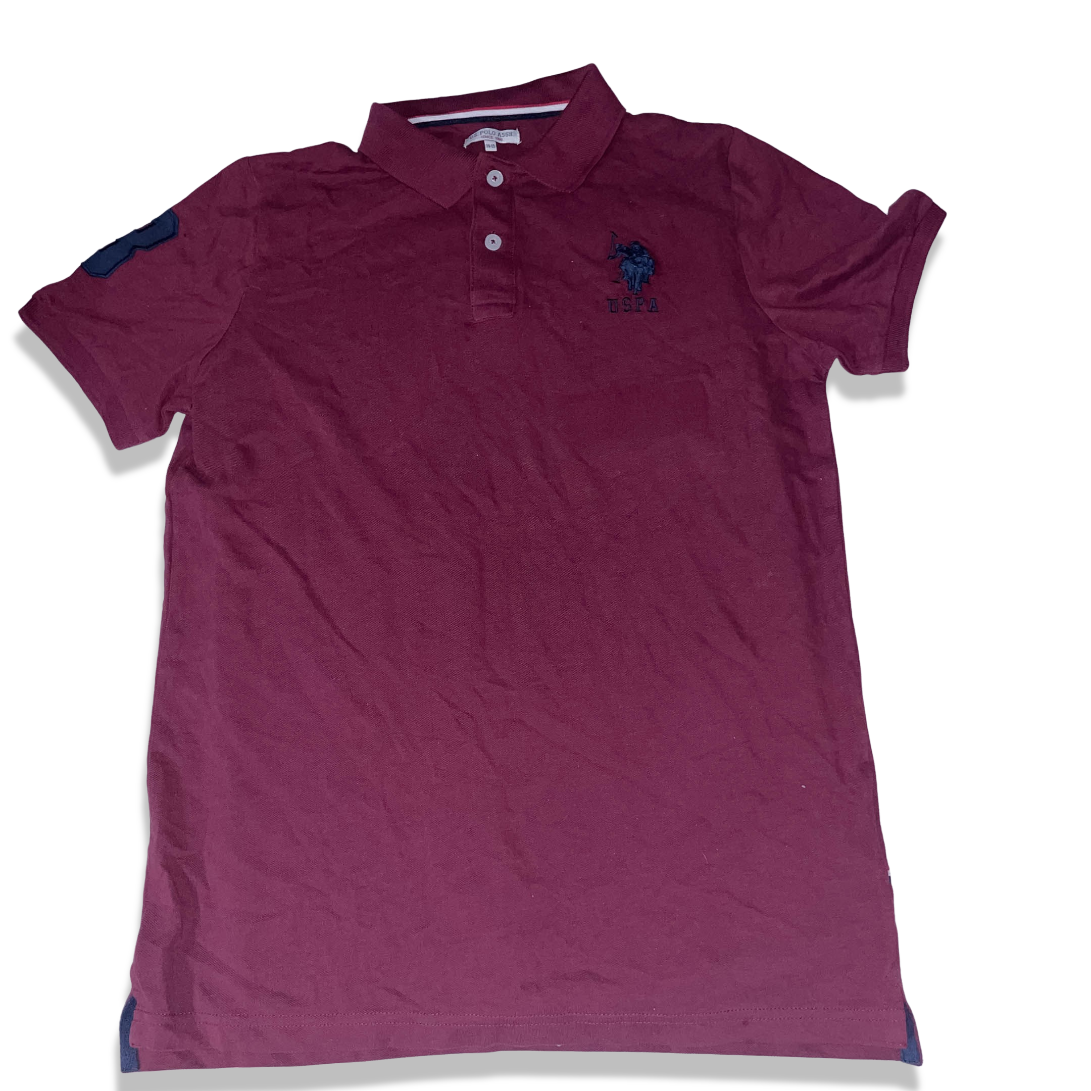 Vintage Wine US Polo A.S.S.N since 1890 wine polo shirt size 14-15