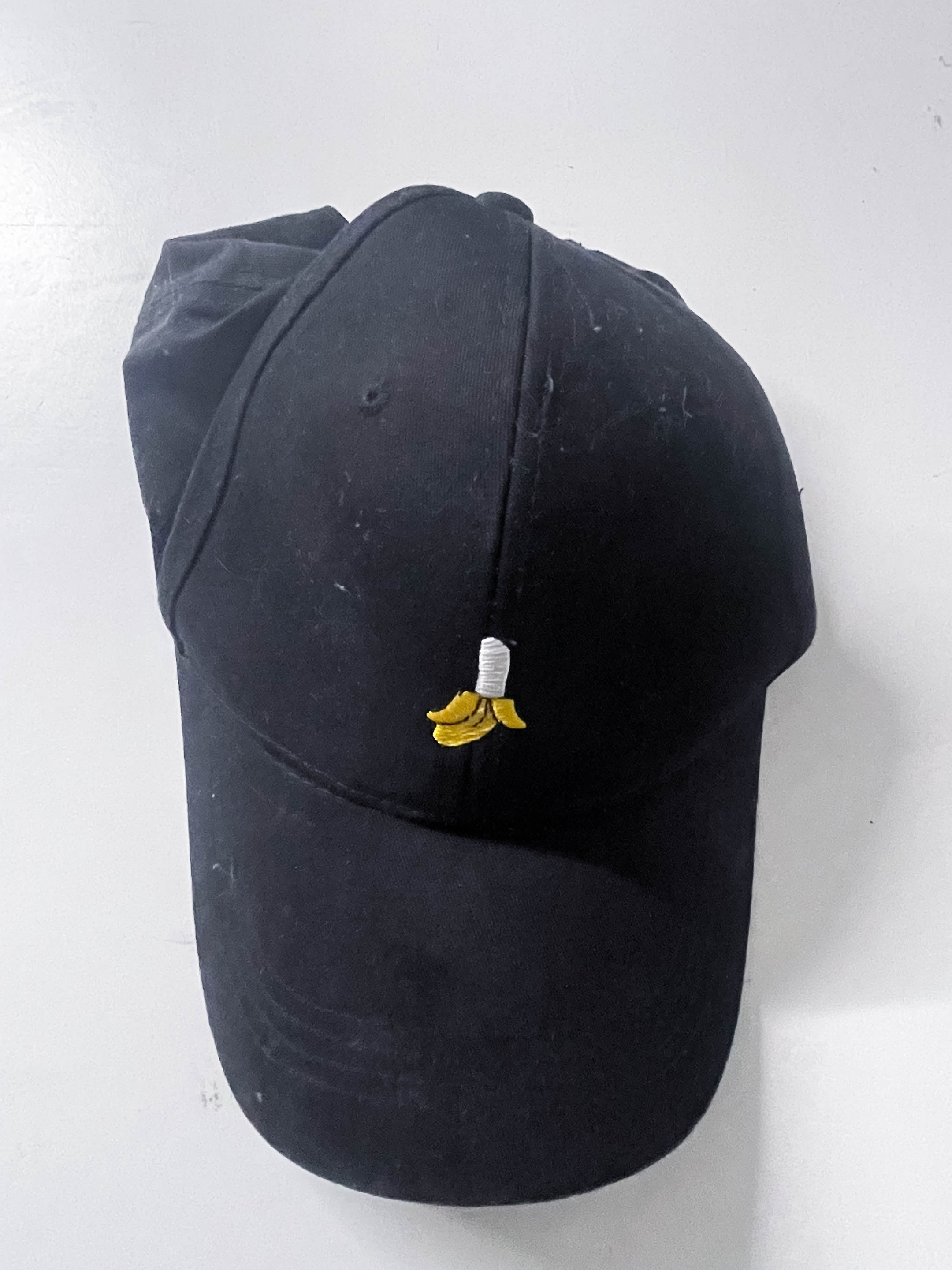 Mens Black Banana print baseball cap