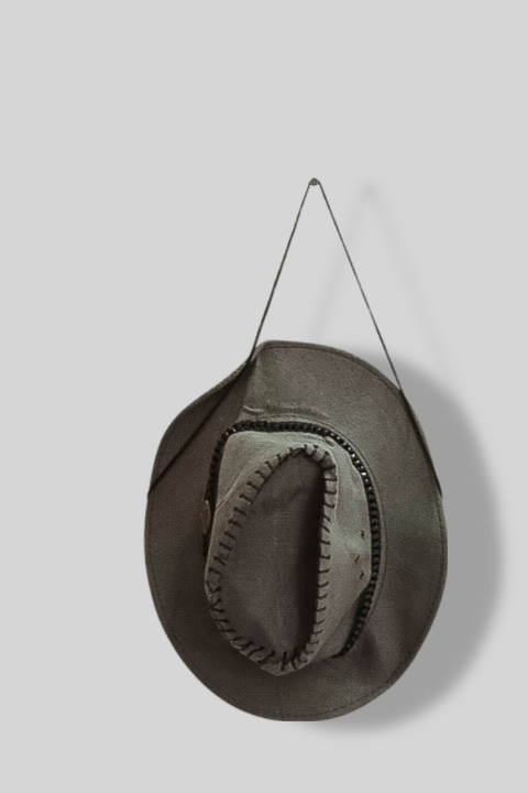 Vintage grey suede cow boy hat
