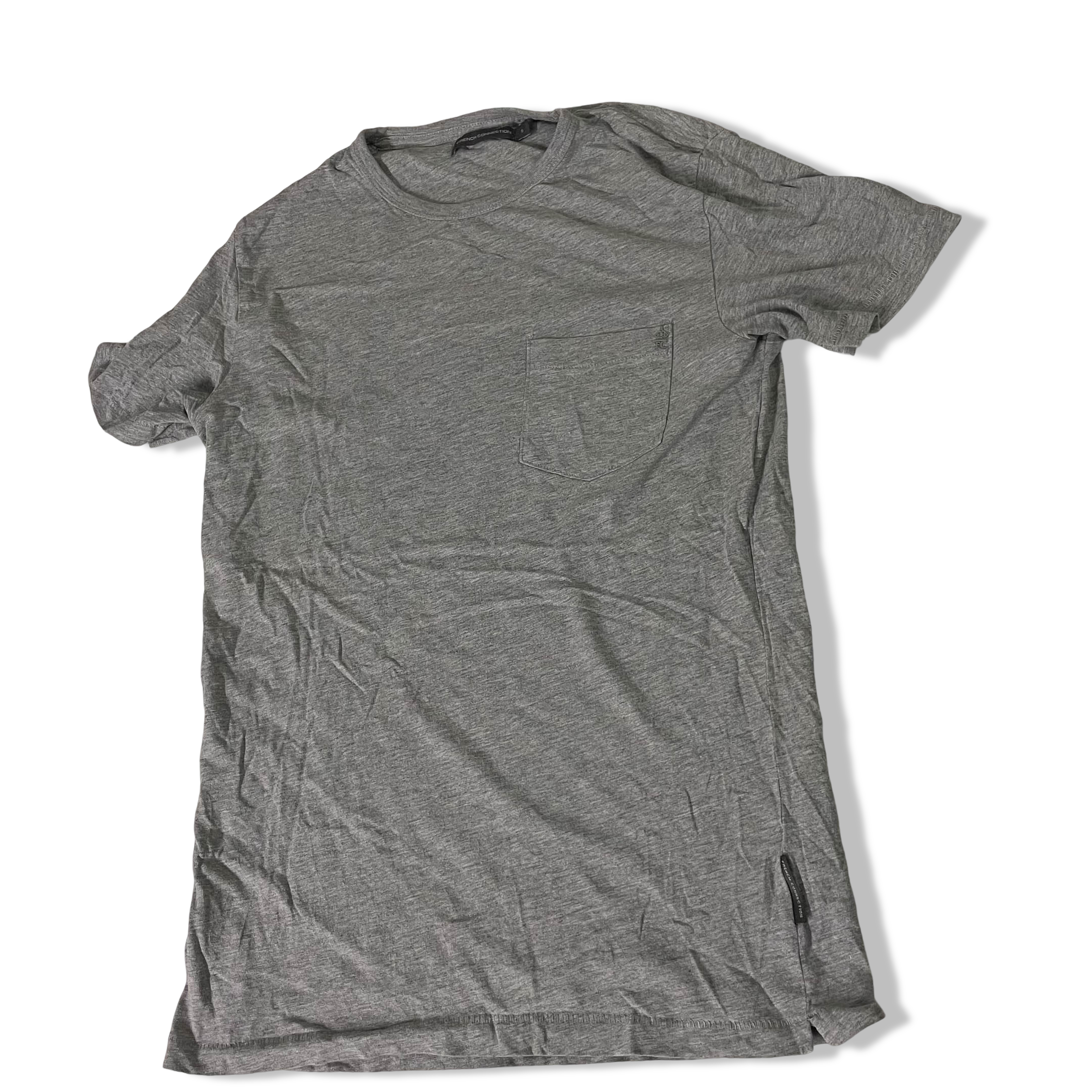 Vintage Men's French Connection grey small tees with front pocket| S| SKU 3678