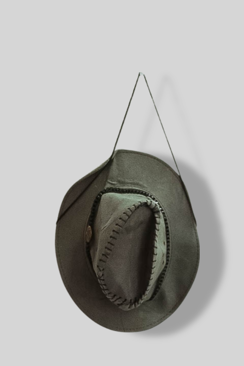 Vintage grey suede cow boy hat