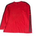 Vintage Red Adidas Tango Terry mens 3 stripe sweatshirt in XL|SKU 3719