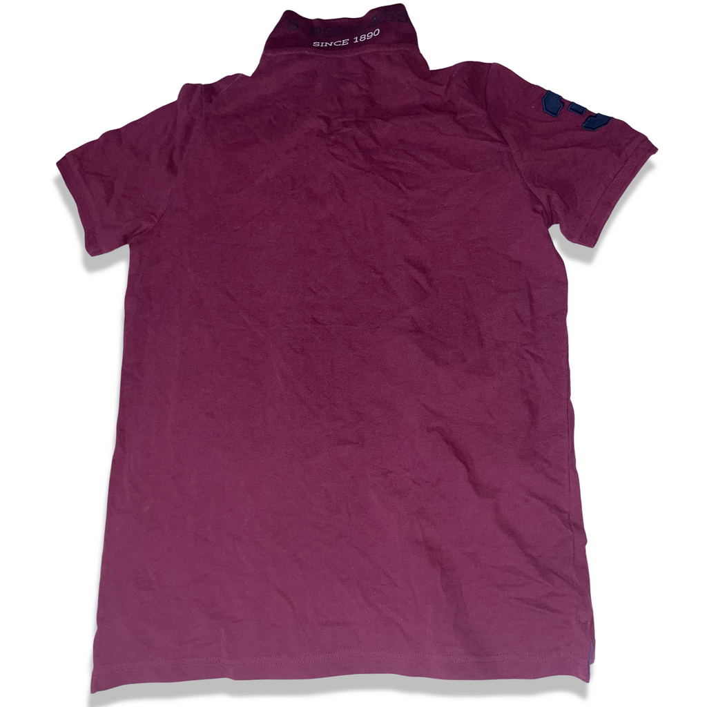 Vintage Wine US Polo A.S.S.N since 1890 wine polo shirt size 14-15