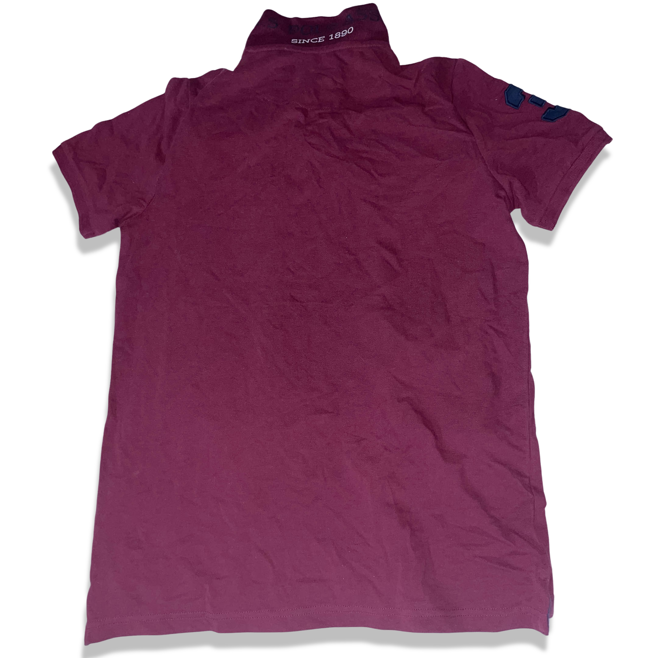 Vintage Wine US Polo A.S.S.N since 1890 wine polo shirt size 14-15
