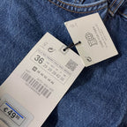 Vintage mens blue straight leg Zara jeans trouser size 36 with new tag| SKU 3704